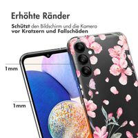 imoshion Design Hülle für das Samsung Galaxy A14 (5G/4G) - Blume - Rosa