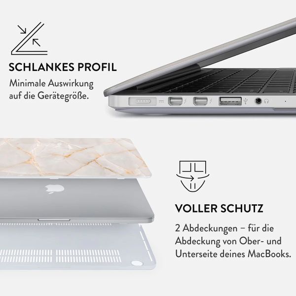 Burga Hardshell Hülle Apple MacBook Air 13 Zoll (2022 / 2024 M3 chip / 2025 M4 chip) - Vanilla Sand