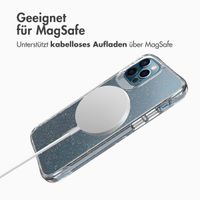 imoshion Klare Glitter Backcover mit MagSafe Apple iPhone 12 (Pro) - Silber