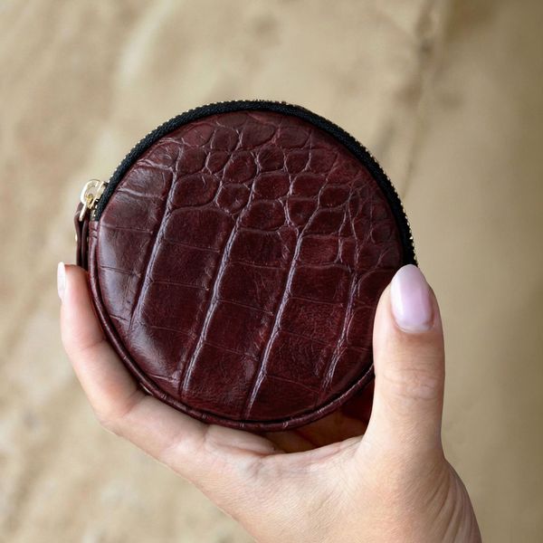 Selencia Nova Mini Pouch - Croco Burgundy