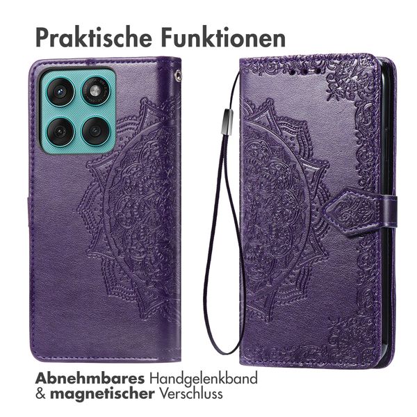 imoshion Mandala Klapphülle Motorola Edge 60 Pro - Violett