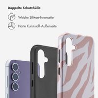 Selencia Vivid Back Cover Samsung Galaxy S23 FE - Colorful Zebra Old Pink