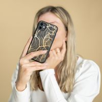 imoshion Design Hülle für das Samsung Galaxy A72 - Blätter / Schwarz