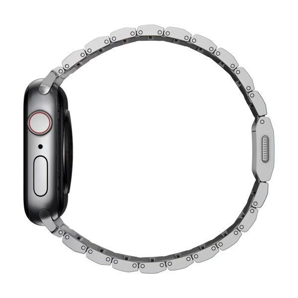 Nomad Titan-Gliederarmband für das  Apple Watch Series 1 t/m 11 / SE / Ultra (44/45/46/49 mm) - Silver