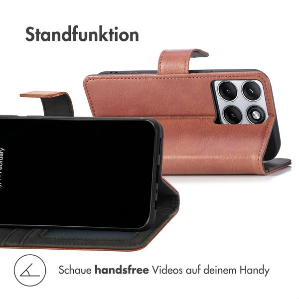 imoshion Luxuriöse Klapphülle Motorola Edge 70 Fusion - Braun