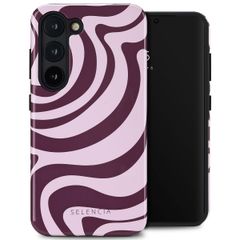 Selencia Vivid Back Cover Samsung Galaxy S23 - Wavy Swirl Pink Plum
