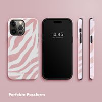 Selencia Vivid Back Cover iPhone 14 Pro Max - Colorful Zebra Old Pink