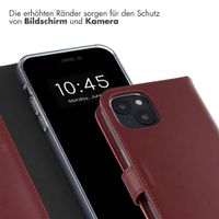 Selencia Echtleder Klapphülle Apple iPhone 14 - Burgundy