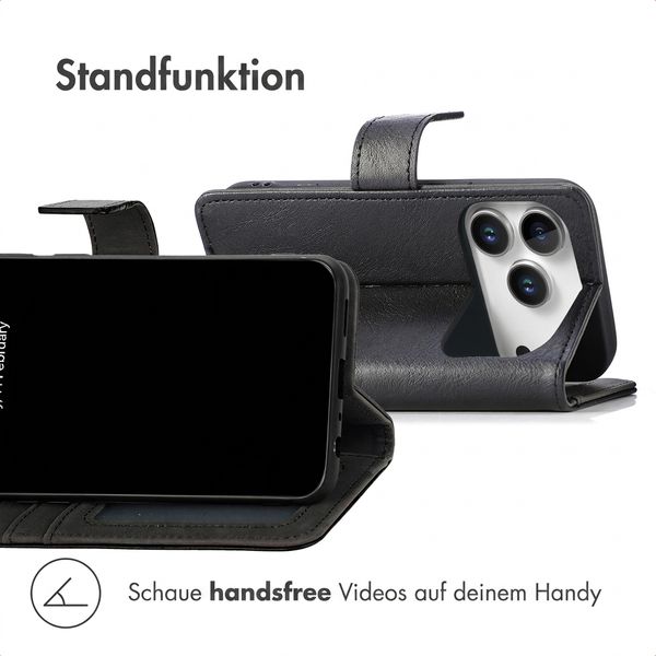 imoshion Luxuriöse Klapphülle Apple iPhone 18 Pro / 17 Pro - Schwarz