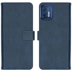 imoshion Luxuriöse Klapphülle Motorola Moto G9 Plus - Dunkelblau
