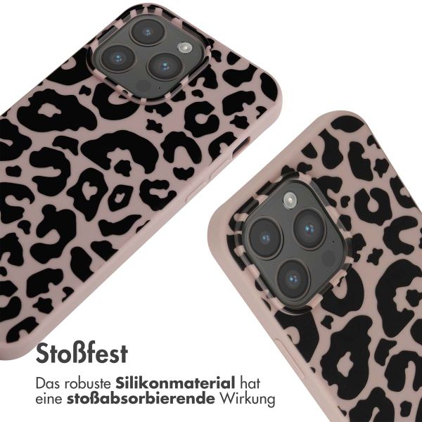 imoshion SilikonHülle design mit Band Apple iPhone 15 Pro Max - Animal Pink