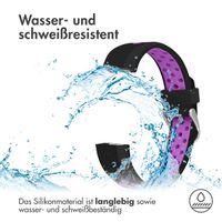 imoshion Silikonband Sport für das Fitbit Alta (HR) - Schwarz/Violett