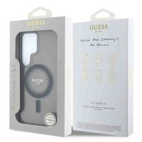 Guess MagSafe IML Strass Hülle Samsung Galaxy S25 Ultra - Schwarz