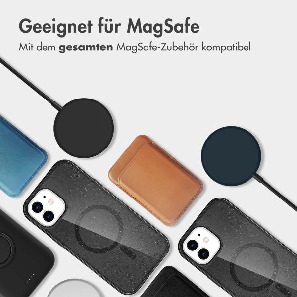 imoshion Sparkle Back Cover mit MagSafe für das Apple iPhone 12 (Pro) - Glitzer Schwarz