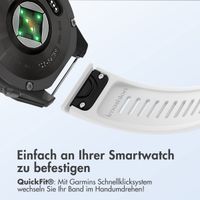 imoshion QuickFit® Silikonarmband Stripe für die Garmin Watch | 22 mm Anschluss - Weiß