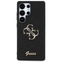 Guess 4G Metal Logo Back Cover mit Glitter Samsung Galaxy S25 Ultra - Schwarz