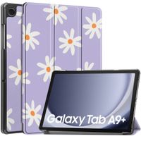 imoshion Design Trifold Klapphülle für das Samsung Galaxy Tab A9 Plus - Flowers Distance