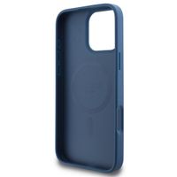 Guess 4G Metal Logo Back Cover MagSafe für das iPhone 16 Pro - Blau