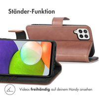 imoshion Luxuriöse Klapphülle Samsung Galaxy M22 / A22 (4G) - Braun
