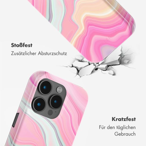 Selencia Vivid Tough Back Cover mit MagSafe für das iPhone 15 Pro - Pastel Lipstick Marble