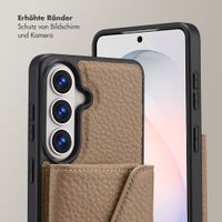 Selencia Sera HandyHülle mit Kordel und Umschlag-Kartenhalter Samsung Galaxy S26 - Taupe