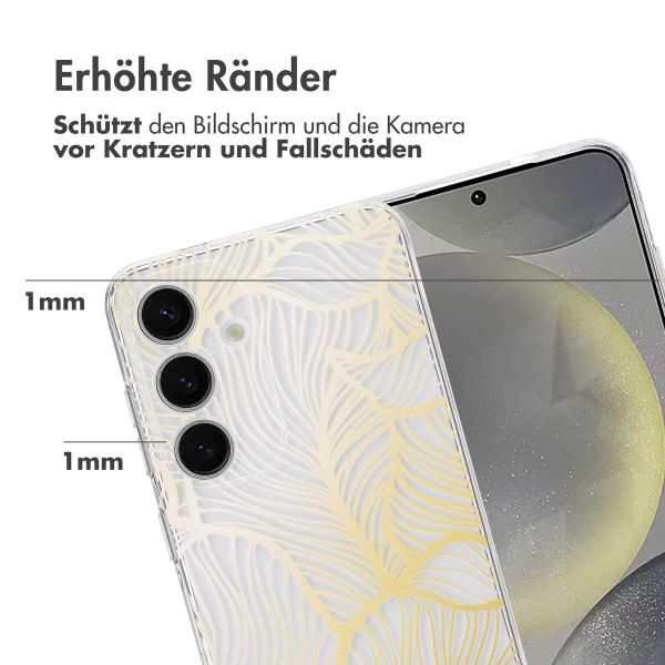 imoshion Design Hülle für das Samsung Galaxy S25 - Golden Leaves