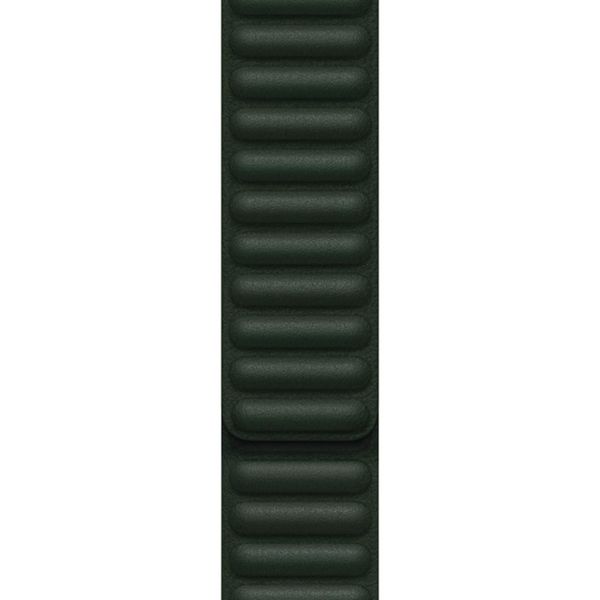 Apple Leather Link Armband für das  Apple Watch Series 1 t/m 9 / SE (38/40/41 mm) | Series 10 / 11 (42 mm) - Größe M/L - Sequoia Green