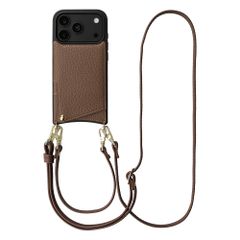 Selencia Nova HandyHülle mit Kordel und Kartenhalter Apple iPhone 18 Pro Max / 17 Pro Max - Mocha Brown