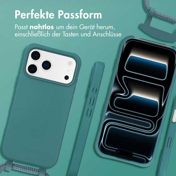 imoshion Color Backcover mit abnehmbarem Handykette und MagSafe Apple iPhone 17 Pro Max - Dunkelgrün