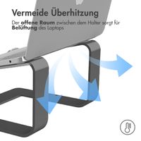 imoshion ﻿Aluminium-Laptophalter - Laptophalter - Schreibtisch - Universal - Dunkelgrau