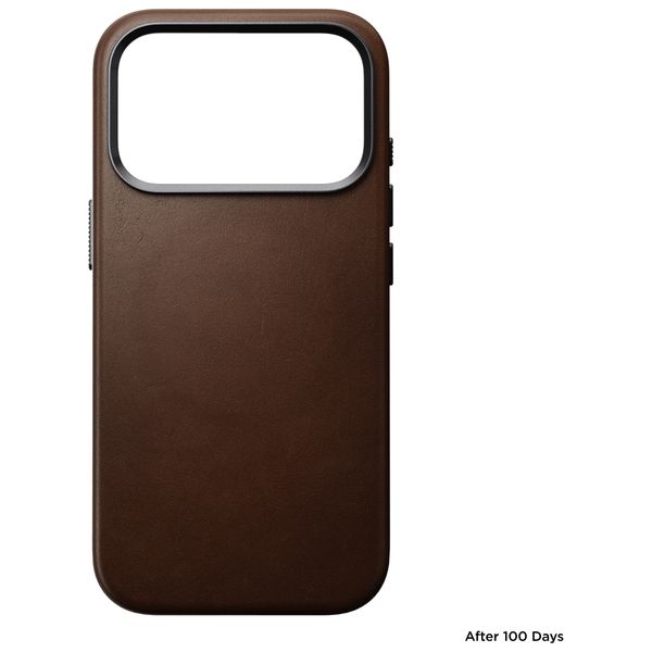 Nomad Traditional Leather Backcover mit MagSafe Apple iPhone 18 Pro / 17 Pro - Brown