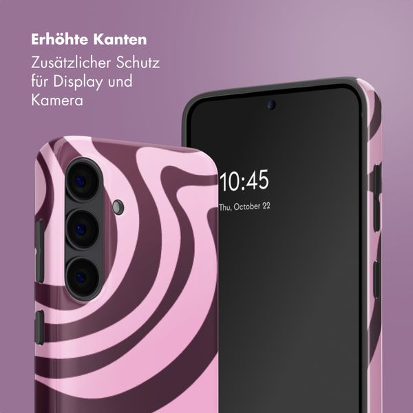 Selencia Vivid Rückabdeckung mit MagSafe Samsung Galaxy S24 - Wavy Swirl Pink Plum
