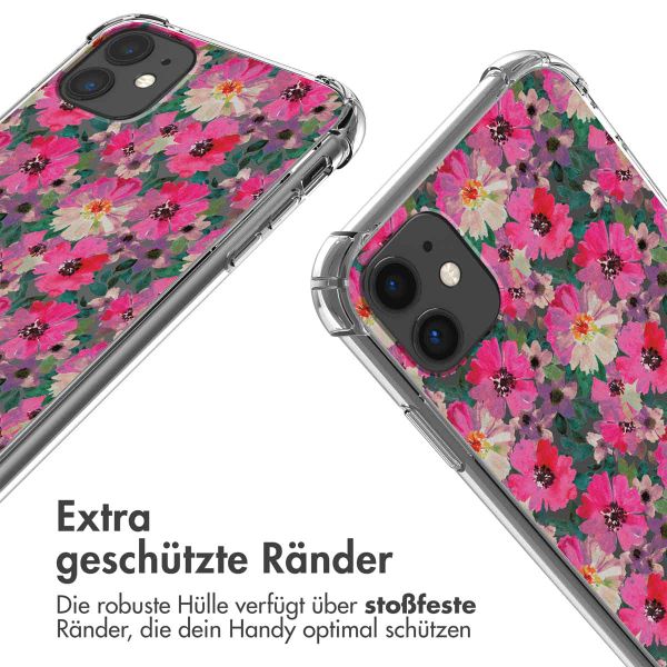 imoshion Design Hülle mit Band Apple iPhone 11 - Flower Water