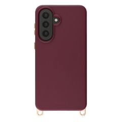 Selencia Rivièra Backcover mit MagSafe mit abnehmbaren Haken Samsung Galaxy A57 (5G) - Bold Burgundy