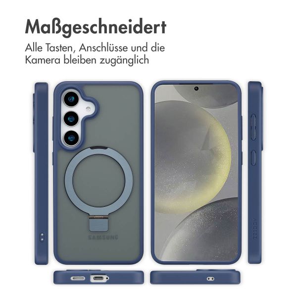 Accezz Ring Stand Backcover mit MagSafe Samsung Galaxy S25 - Blau