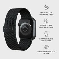 Burga Mailändische armband für das Apple Watch Series 1 bis 9 / SE (38/40/41 mm) | Series 10 (42 mm) - Schwarz