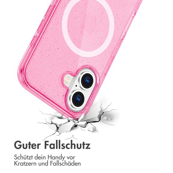 imoshion Sparkle Back Cover mit MagSafe für das iPhone 16 - Rosa