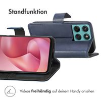 imoshion Luxuriöse Klapphülle Motorola Moto G57 Power - Dunkelblau