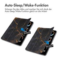 imoshion Design Trifold Klaphülle Apple iPad Pro 11 (2024) M4 - Black Marble