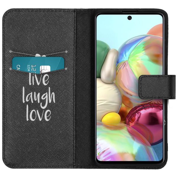 imoshion Design TPU Klapphülle Galaxy A71 - Live Laugh Love