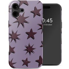 Selencia Vivid Backcover MagSafe iPhone 16 - Stars Plum Lilac