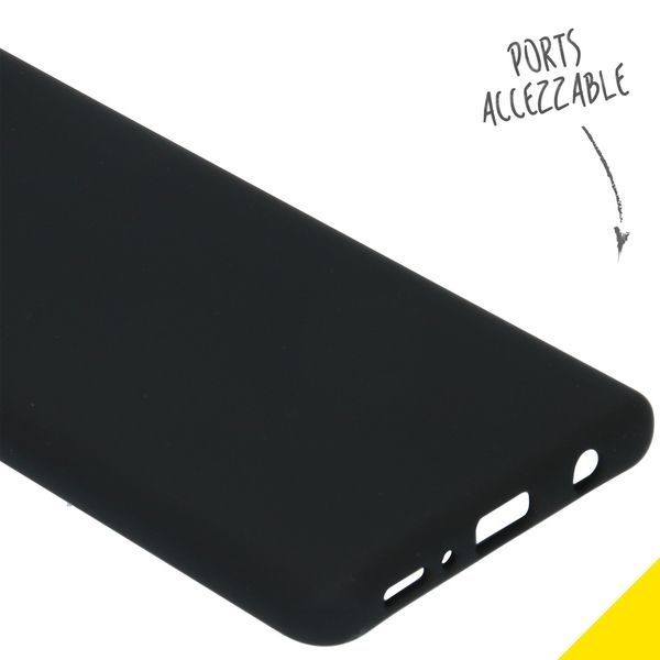 Accezz Liquid Silikoncase Schwarz für das Samsung Galaxy A41