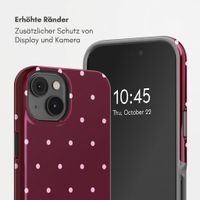 Selencia Vivid Rückabdeckung mit MagSafe Apple iPhone 14 - Happy Dots Burgundy