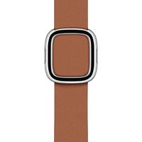 Apple Leather Band Modern Buckle für die Apple Watch Series 1 bis 9 / SE (38/40/41 mm) | Series 10 (42 mm) - Größe L - Saddle Brown