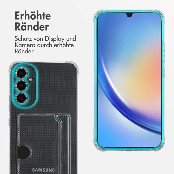 imoshion Soft Case Back Cover mit Kartenhalter Samsung Galaxy A34 (5G) - Transparent