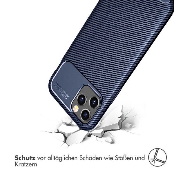 imoshion Carbon-Hülle für das iPhone 12 (Pro) - Blau