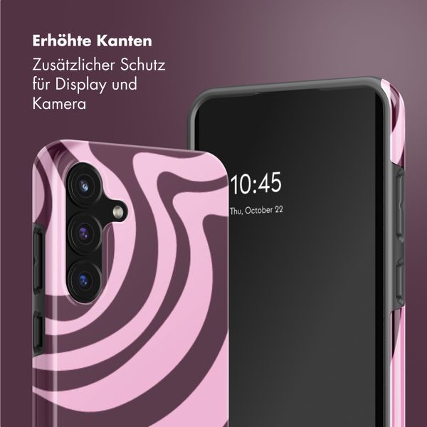 Selencia Vivid Back Cover Samsung Galaxy S25 FE - Wavy Swirl Pink Plum