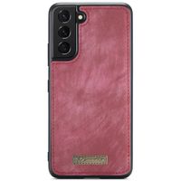 CaseMe Luxuriöse 2-in-1-Portemonnaie-Klapphülle Leder für das Samsung Galaxy S22 - Rot