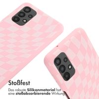 imoshion Silikonhülle design mit Band für das Samsung Galaxy A13 (4G) - Retro Pink