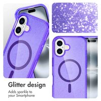 imoshion Sparkle Back Cover mit MagSafe Apple iPhone 16 - Glitzer Violett